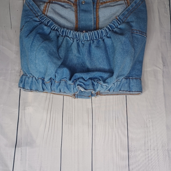Denim Button-up Bustier - Picture 7 of 7